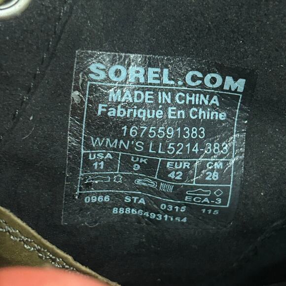 SOREL 1964 Premium Wedge Boots Army Green Camo Size 11 Gorpcore Utility Chic - Picture 11 of 11